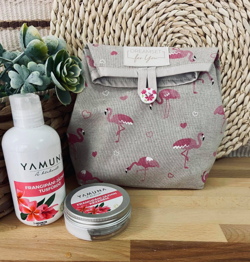 Flamingós textil pipere táska