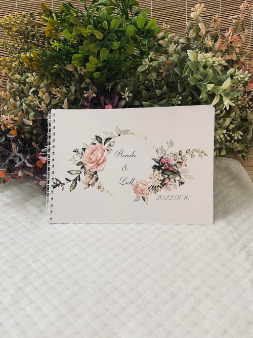 Rose egyedi esküvői vendégkönyv