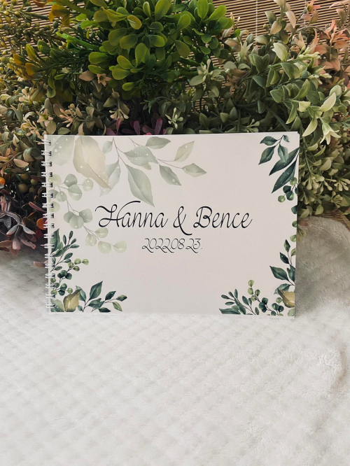 Lea egyedi esküvői vendégkönyv