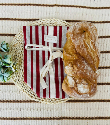 Frissentartó textil kenyeres táska